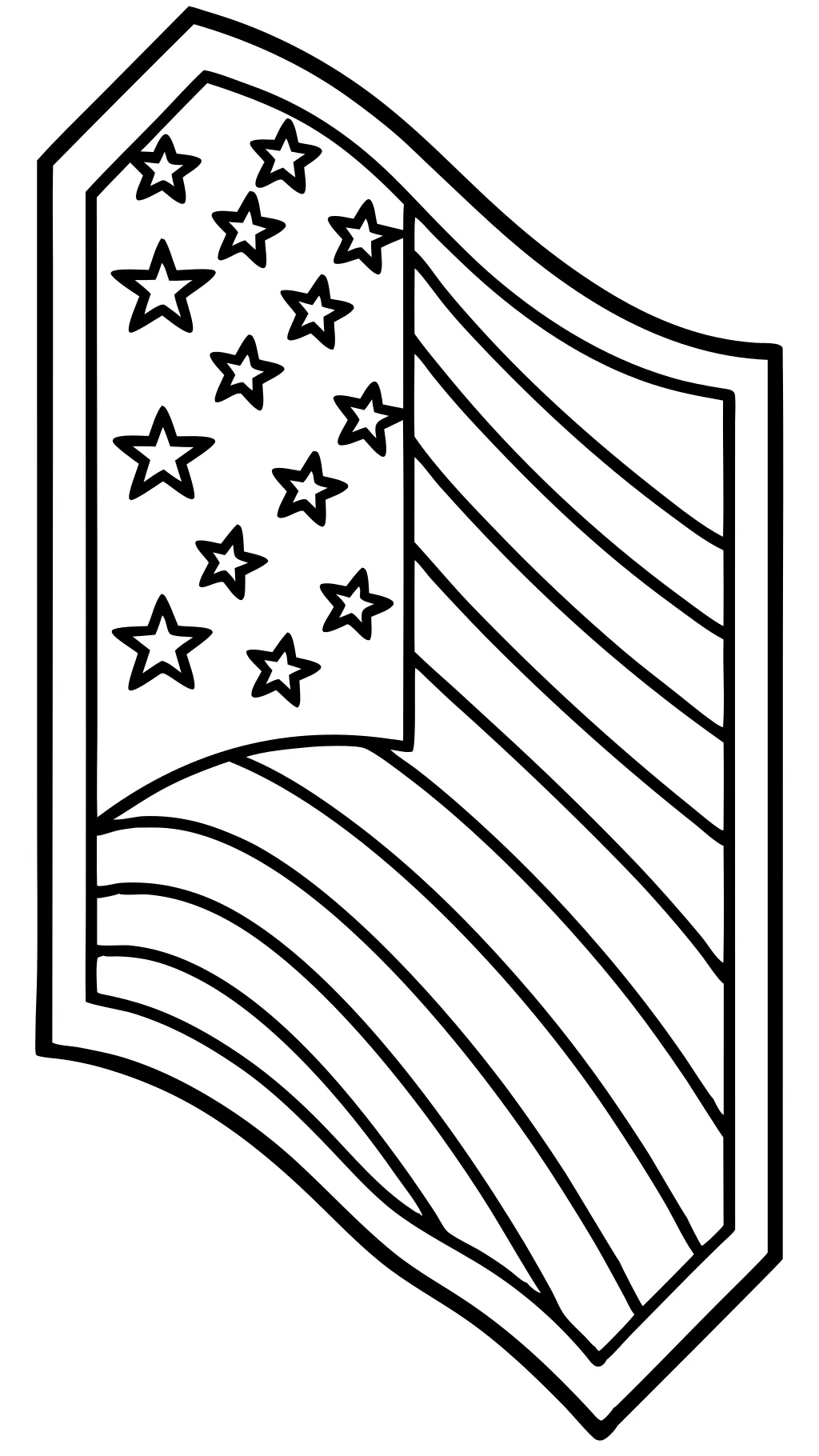 usa flag coloring page